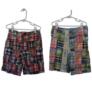 Boys Bundle of 2 Gap Kids Shorts, Patchwork Plaid, sz 7, GUC!